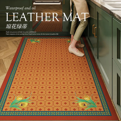 American Kitchen Rug Home Pvc Leather Floor Mat