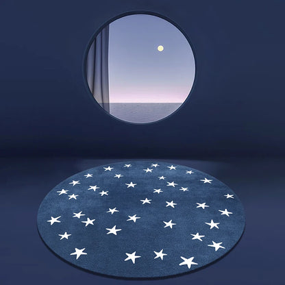 Cartoon Style Bedroom Decor Round Rug