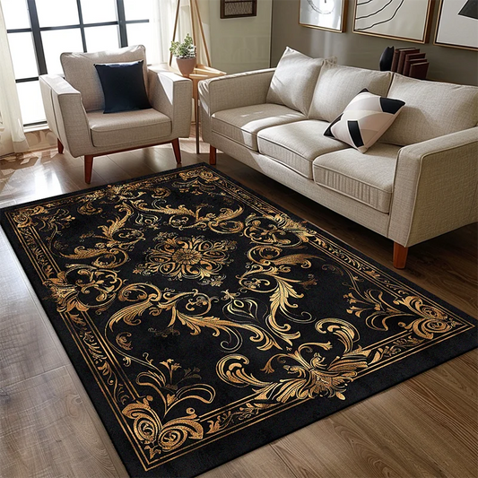 Golden Yellow Room Decoration Carpet