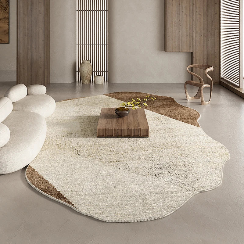 American Retro Rugs for Bedroom Fluffy Soft Brown