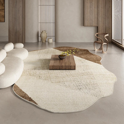 American Retro Rugs for Bedroom Fluffy Soft Brown