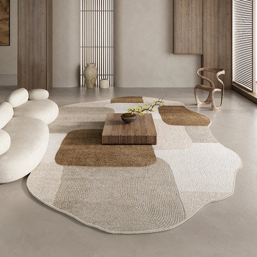 American Retro Rugs for Bedroom Fluffy Soft Brown