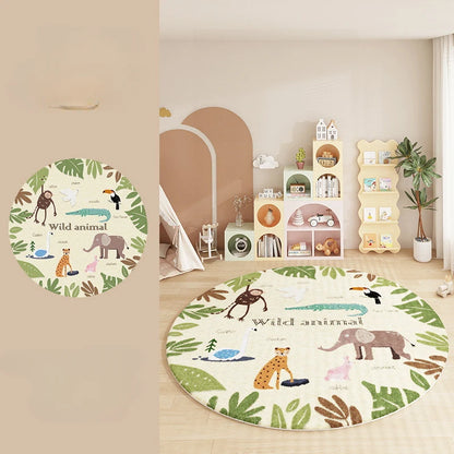 Cartoon Style Carpets Home Fluffy Soft Rug Animal Pattern