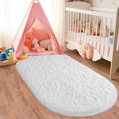 Thickened Plush Carpet Oval For Children's Room