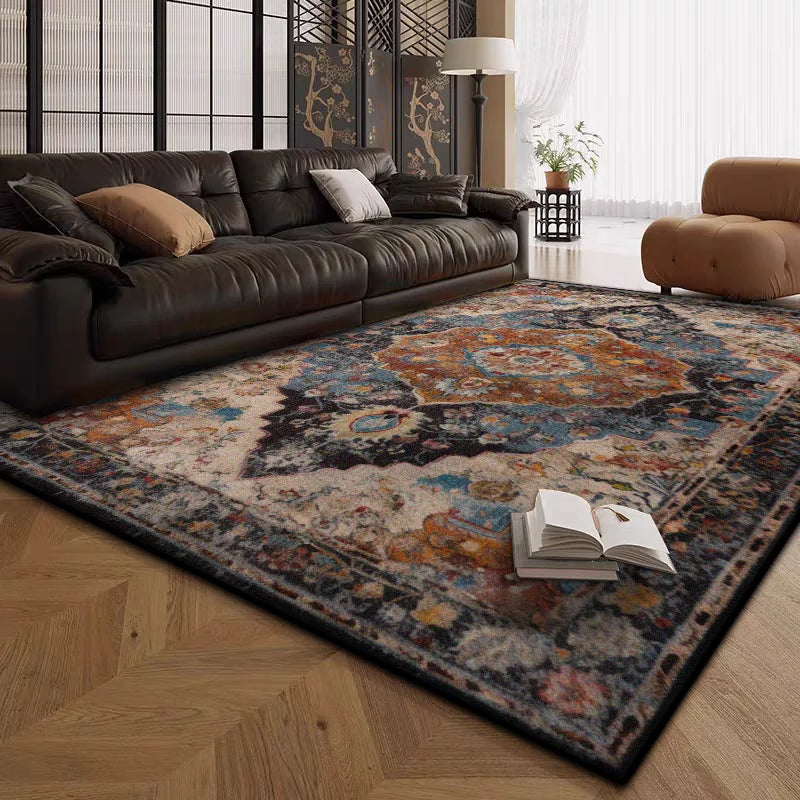 Boho Live Room Rug Antiskid Retro Decoration Home Carpet