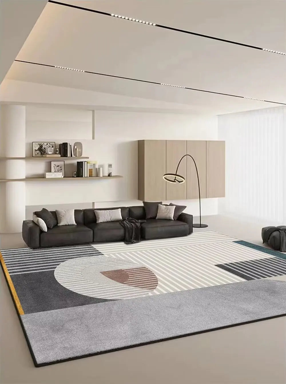 Modern Geometric Large Rugs for Living Room
