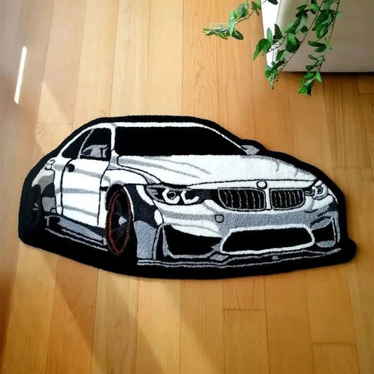 Car Shaped Plush Rug Creative Living Room