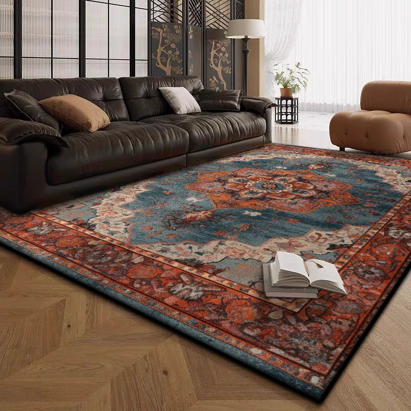 Boho Live Room Rug Antiskid Retro Decoration Home Carpet
