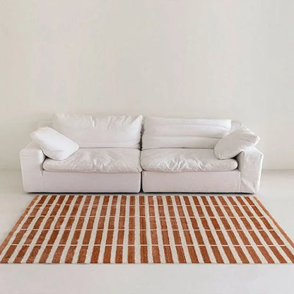Retro Checkered Carpet Living Room Large Area Plush Rugs