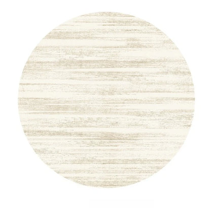 Cream Style Bedroom Decor Round Carpet