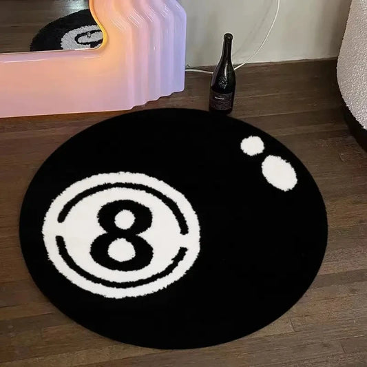 Black 8-Piece Billiards Carpet