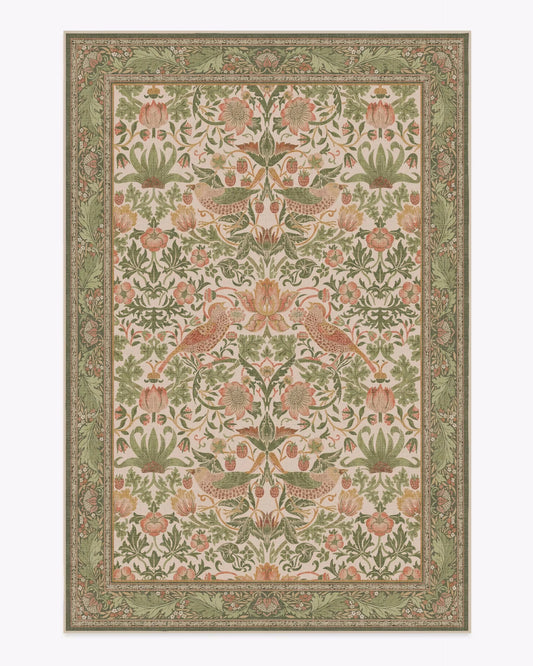 William Moris Strawberry Thief Stone Gold Rug