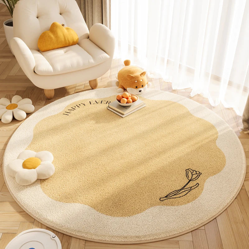 2025 New Style Ins Round Imitation Cashmere Rug