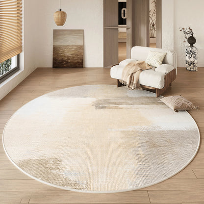 Cream Style Living Room Decoration Round Carpet