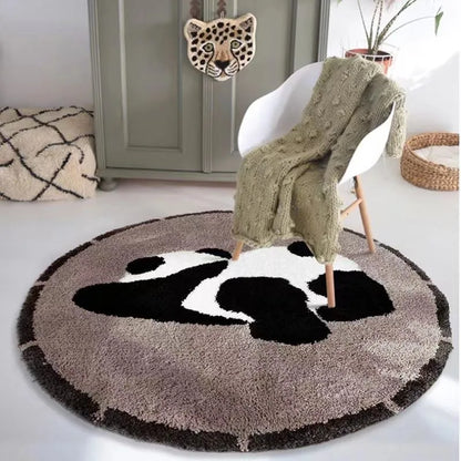 Cartoon Round Imitation Cashmere Carpet