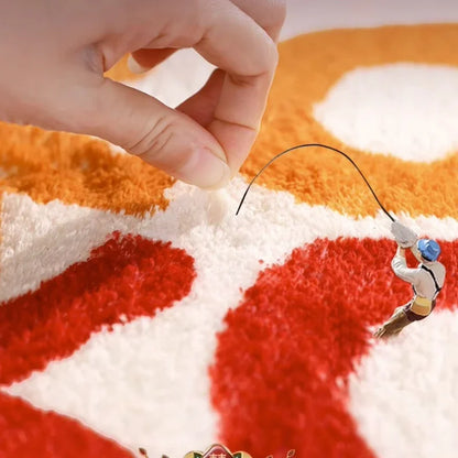 Flower Pattern Rugs For Bedroom Home Fluffy Soft Rug