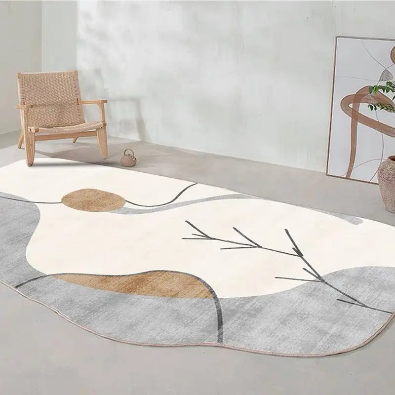 Heterogonal Bedroom Decor Plush Carpet