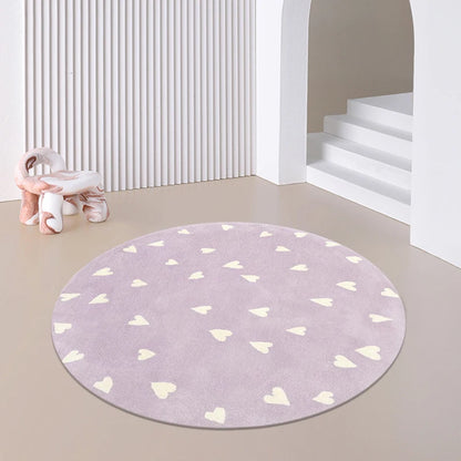 Cartoon Style Bedroom Decor Round Rug