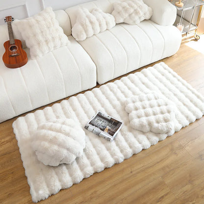 1PC Bubble Plush Faux Rabbit Fur Carpet For Home Decor
