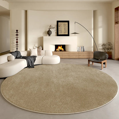 Minimalist Style Bedroom Decor Round Carpet