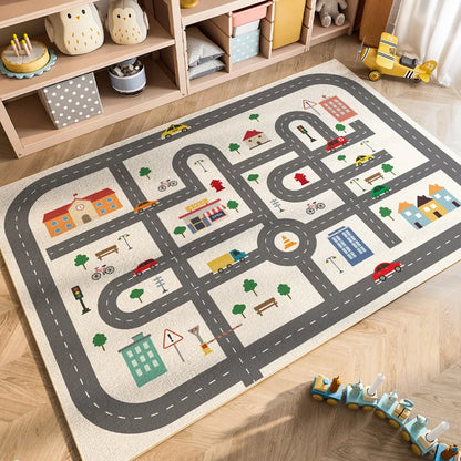 Cartoon Car Traffic Children's Carpet Playroom Baby Crawl Mat