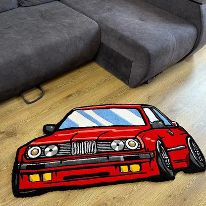 Car Shaped Plush Rug Creative Living Room