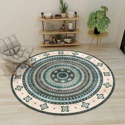 Moroccan Style Living Room Decoration Round Carpet