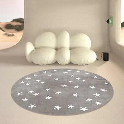 Cartoon Style Bedroom Decor Round Rug