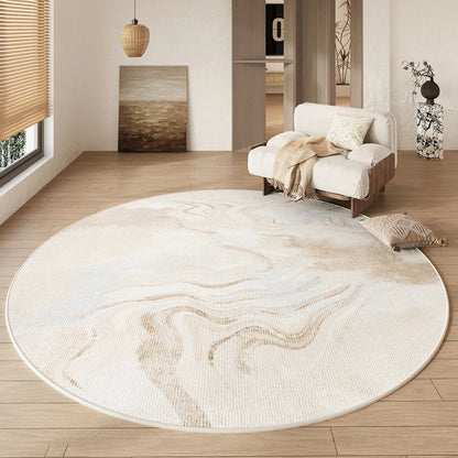 Cream Style Living Room Decoration Round Carpet