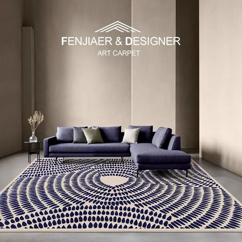 Blue Dots Soft Fluffy Carpet