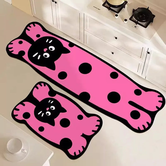 Cartoon Kitchen Mat Absorbent Quick Drying Diatomite Anti-Oil