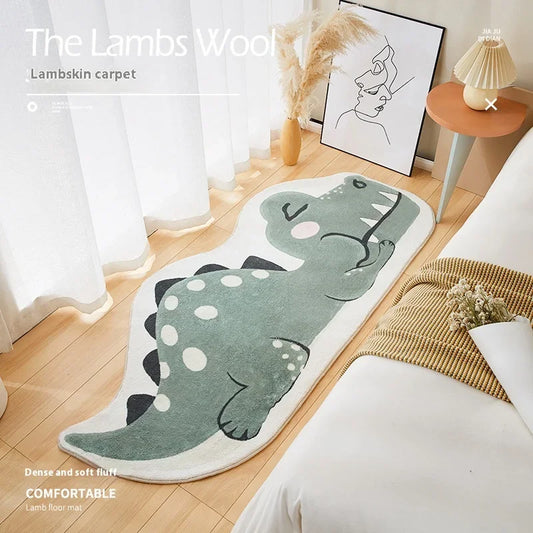 Cartoon Thickened Special-Shaped Cashmere Bedroom Rug