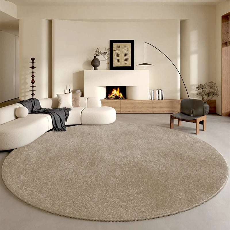 Minimalist Style Bedroom Decor Round Carpet
