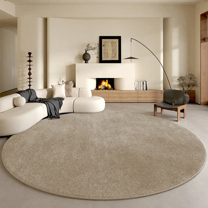 Minimalist Style Bedroom Decor Round Carpet