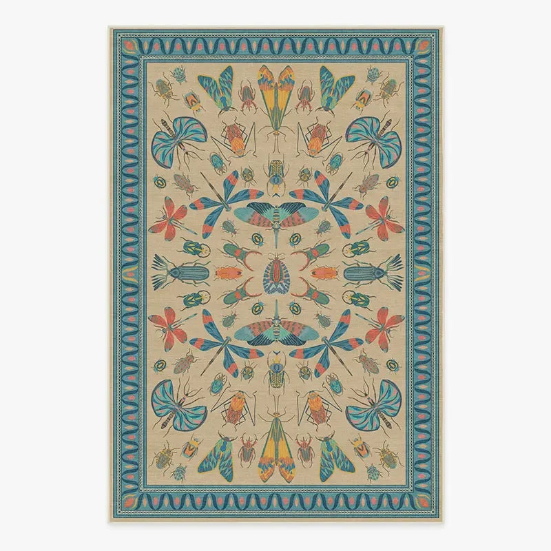 Carpet Luxury Retro Southeast Asian Insect Floor Mat