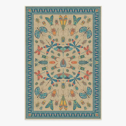 Carpet Luxury Retro Southeast Asian Insect Floor Mat