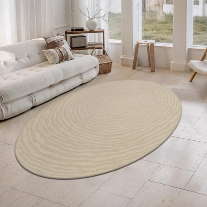 Modern Style Living Room Decoration Oval Carpet Minimalist