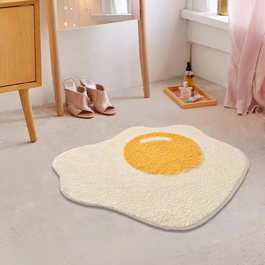 Cartoon Poached Egg Carpet