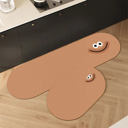 1/2PCS Cartoon Diatom Mud Mat