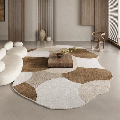 American Retro Rugs for Bedroom Fluffy Soft Brown