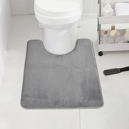 U-Shape Anti-Slip Absorbent Bathroom Toilet Mat
