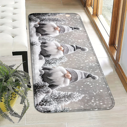 Christmas Carpet Snow Scene Soft Doormat