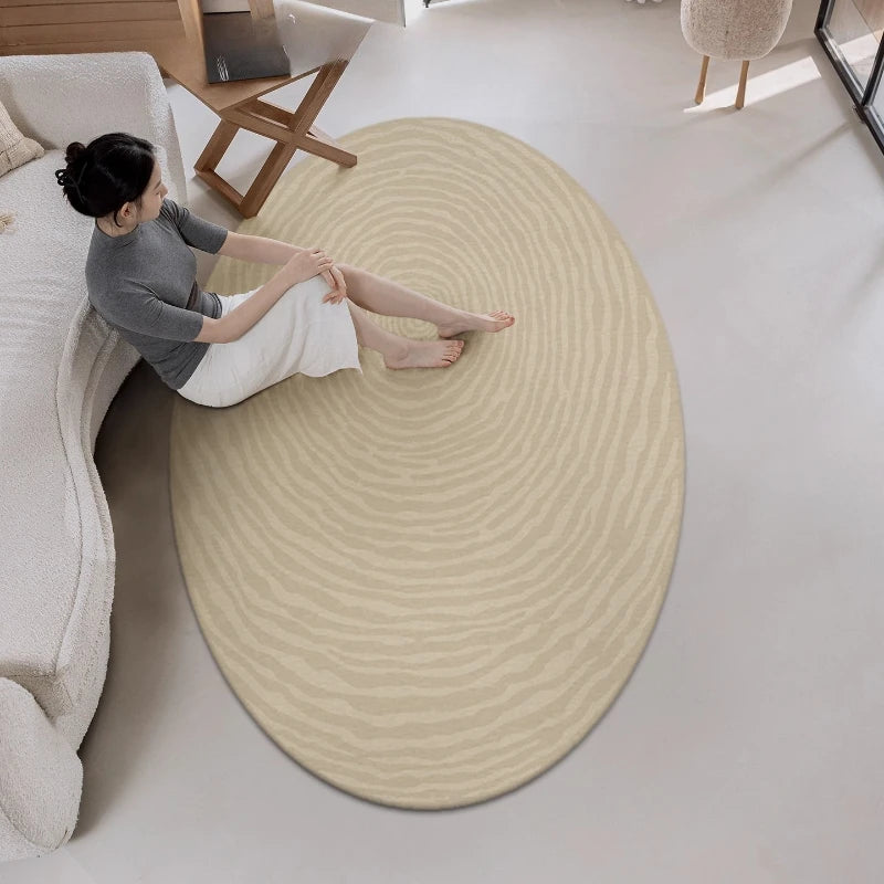 Modern Style Living Room Decoration Oval Carpet Minimalist