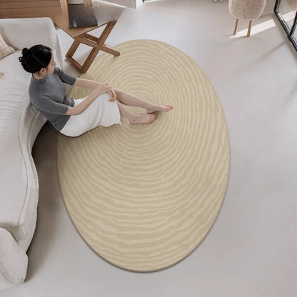 Modern Style Living Room Decoration Oval Carpet Minimalist
