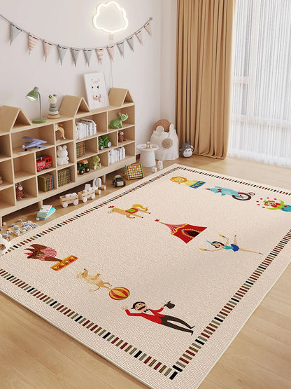 Cartoon Style Carpets Large Area Bedroom Decor Soft Carpet