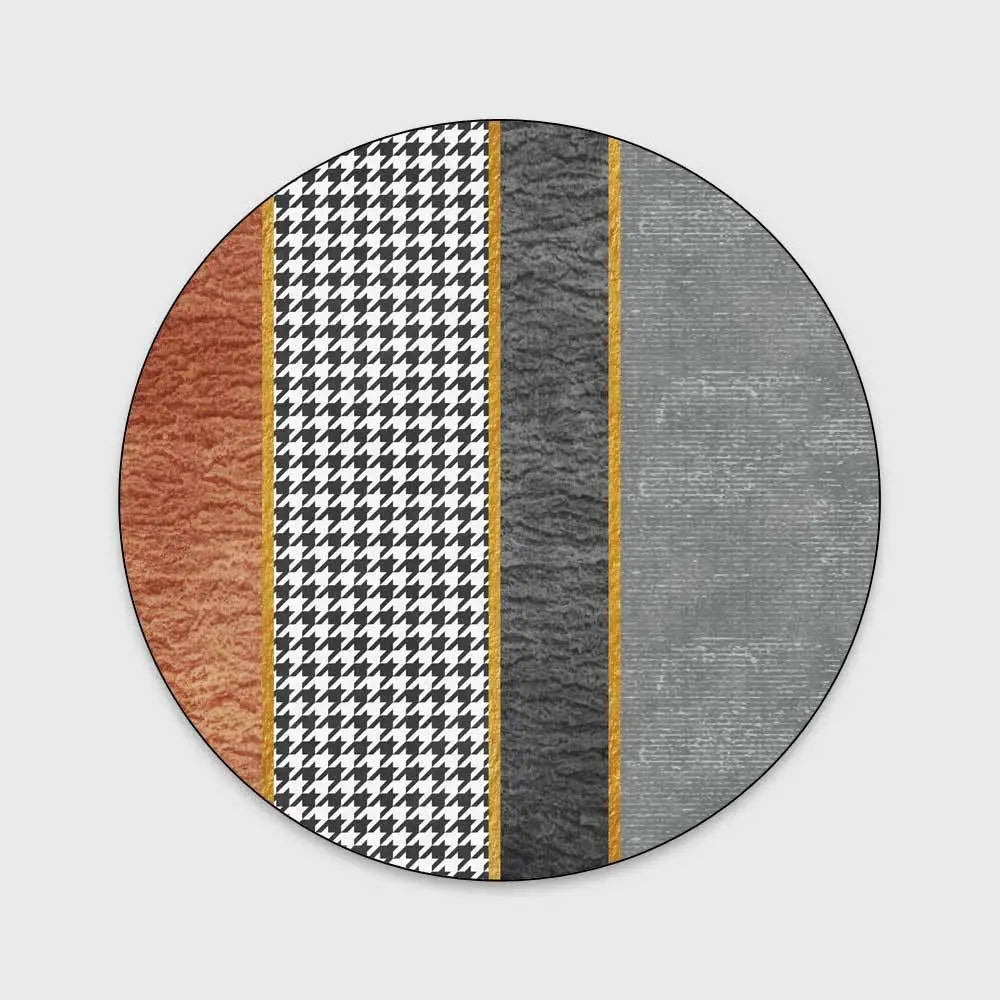 Light Luxury Rugs For Bedroom Dark Green Round Carpets