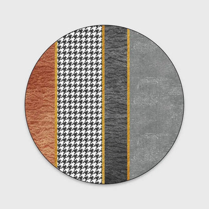 Light Luxury Rugs For Bedroom Dark Green Round Carpets