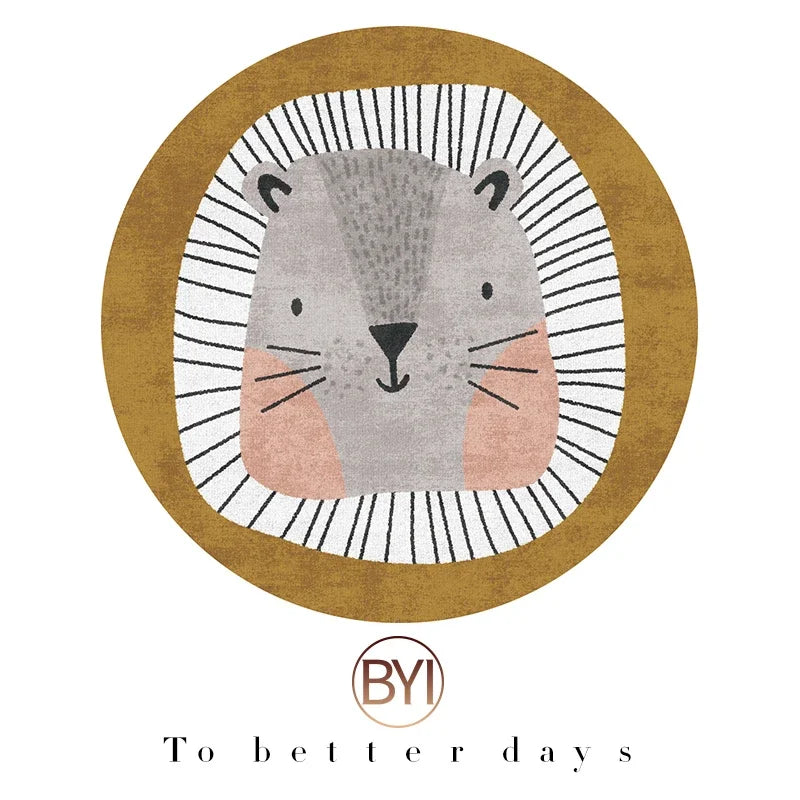 Cartoon Carpets for Living Room Cute Bedroom Deco