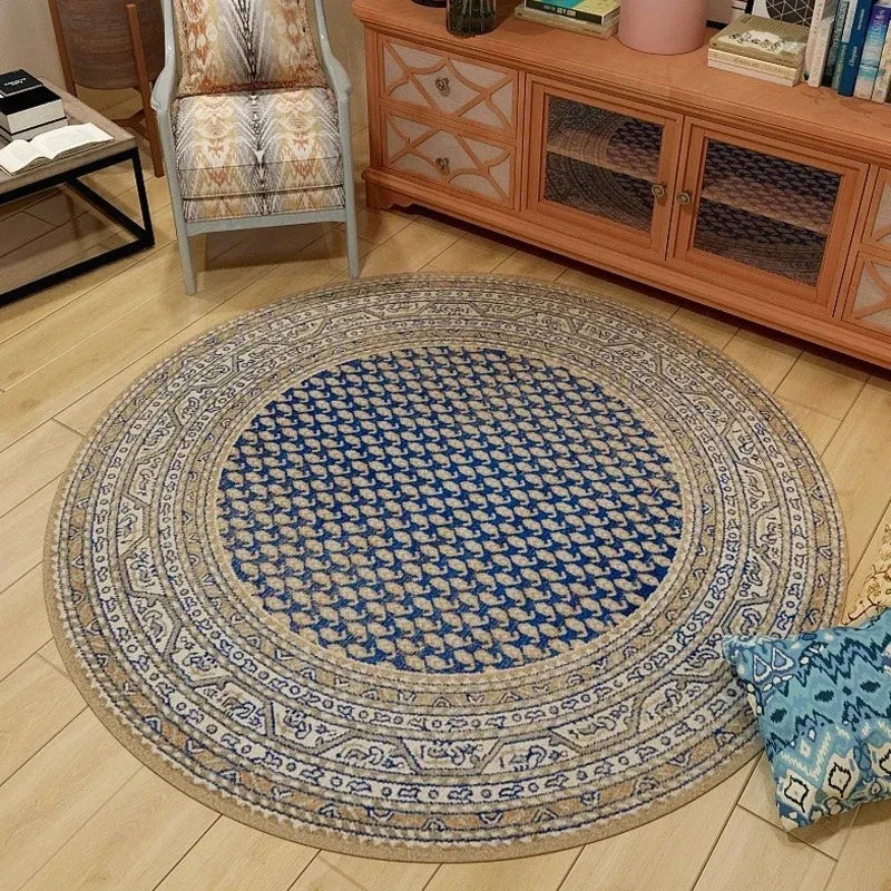 Vintage Bohemian Ethnic Style Circular Printed Carpet