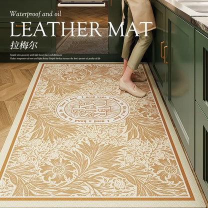 American Kitchen Rug Home Pvc Leather Floor Mat